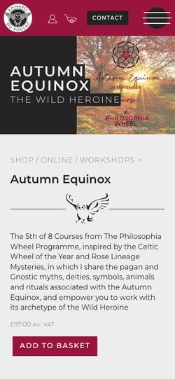 Annabel Du Boulay Website - Autumn Equinox Mobile Screenshot