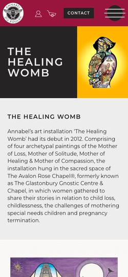 Annabel Du Boulay Website - The Healing Womb Mobile Screenshot